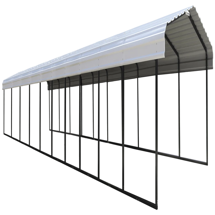 Arrow Carport, 12 Ft. X 47 Ft. X 7 Ft. Eggshell 3 Arrow Carport, 12 Ft. X 47 Ft. X 7 Ft. Eggshell