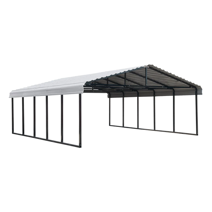 Arrow Carport, 20 Ft. X 24 Ft. X 7 Ft. Eggshell 3 Arrow Carport, 20 Ft. X 24 Ft. X 7 Ft. Eggshell