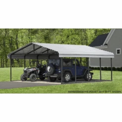Arrow Carport, 20 Ft. X 29 Ft. X 7 Ft. Eggshell 20 Arrow Carport, 20 Ft. X 29 Ft. X 7 Ft. Eggshell -Shelterlogic cph20wide disclaimer image 02 1
