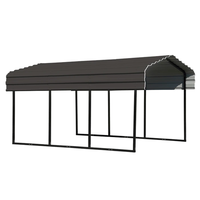 Arrow Carport, 10 Ft. X 15 Ft. X 7 Ft. Charcoal 3 Arrow Carport, 10 Ft. X 15 Ft. X 7 Ft. Charcoal