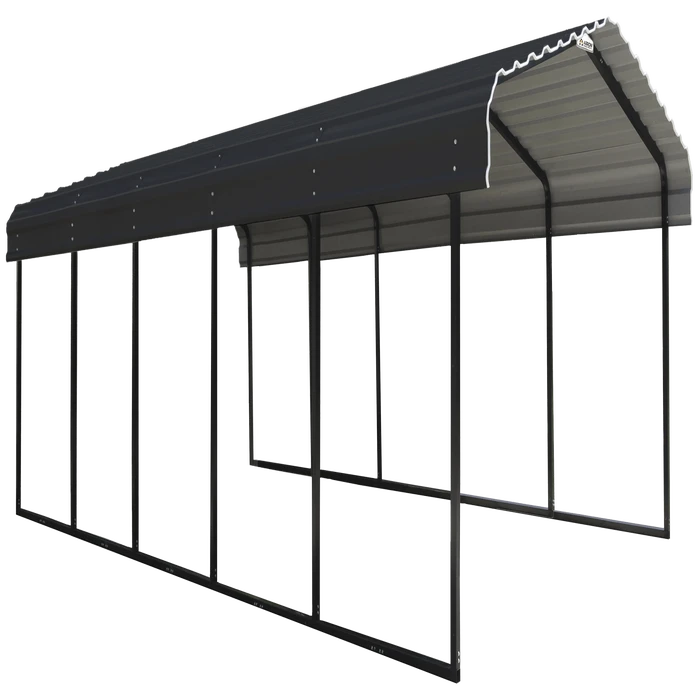 Arrow Carport, 12 Ft. X 24 Ft. X 7 Ft. Charcoal 3 Arrow Carport, 12 Ft. X 24 Ft. X 7 Ft. Charcoal