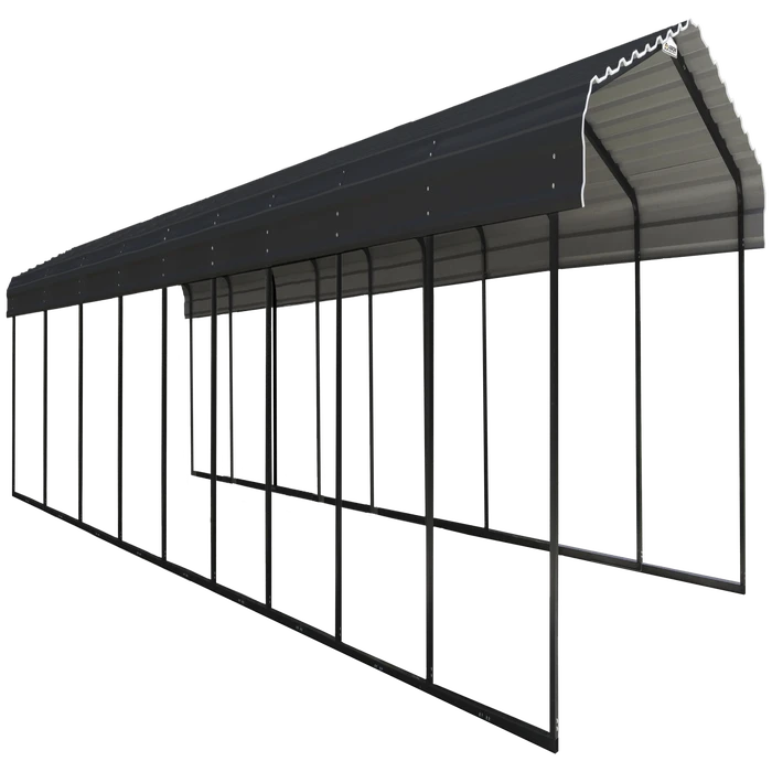 Arrow Carport, 12 Ft. X 42 Ft. X 7 Ft. Charcoal 2 Arrow Carport, 12 Ft. X 42 Ft. X 7 Ft. Charcoal