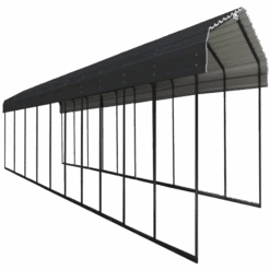 Arrow Carport, 12 Ft. X 47 Ft. X 7 Ft. Charcoal