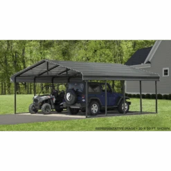 Arrow Carport, 20 Ft. X 29 Ft. X 7 Ft. Charcoal 19 Arrow Carport, 20 Ft. X 29 Ft. X 7 Ft. Charcoal -Shelterlogic cphc20wide disclaimer image 02 1