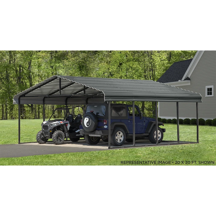Arrow Carport, 20 Ft. X 29 Ft. X 7 Ft. Charcoal 11 Arrow Carport, 20 Ft. X 29 Ft. X 7 Ft. Charcoal - Image 9