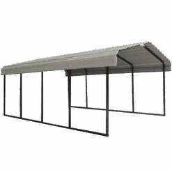 Arrow Carport, 12 Ft. X 20 Ft. X 7 Ft. Vinyl Stoney Grey