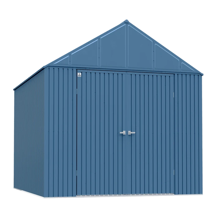 Arrow Elite Steel Storage Shed, 12x14, Blue Grey 3 Arrow Elite Steel Storage Shed, 12x14, Blue Grey