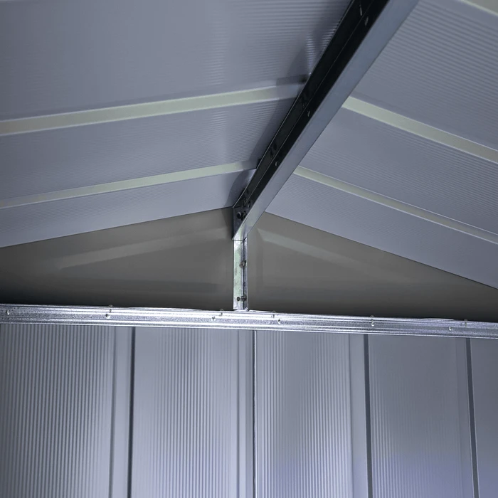 Arrow Classic Steel Storage Shed, 6X6, Charcoal 9 Arrow Classic Steel Storage Shed, 6X6, Charcoal - Image 7