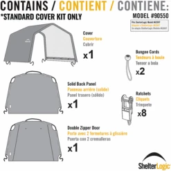 ShelterLogic Replacement Cover For The Garage-in-a-Box® 17 ShelterLogic Replacement Cover For The Garage-in-a-Box® -Shelterlogic cvrgibpk 12x16x8 7 1