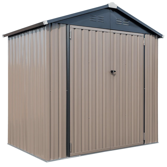 Arrow Cover-IT 6x4 Ft. Grey Metal Shed 3 Arrow Cover-IT 6x4 Ft. Grey Metal Shed