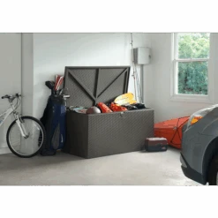 Spacemaker® HDG Steel® Deck Box, Espresso 24 Spacemaker® HDG Steel® Deck Box, Espresso -Shelterlogic dbbwes 2