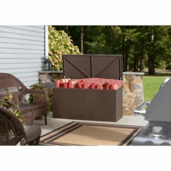 Spacemaker® HDG Steel® Deck Box, Espresso 25 Spacemaker® HDG Steel® Deck Box, Espresso -Shelterlogic dbbwes 3