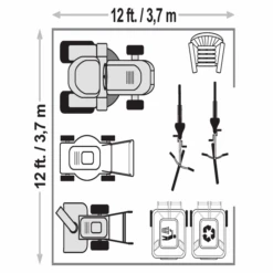 Arrow Classic Metal Shed, 12 X 12, Flute Grey 27 Arrow Classic Metal Shed, 12 X 12, Flute Grey -Shelterlogic dozp0g7n8ceqyj5h4ytb