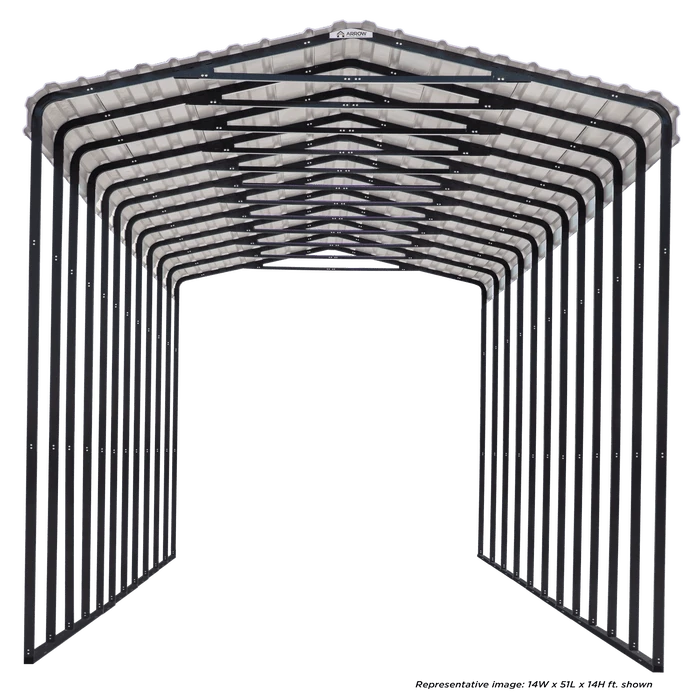 Arrow Carport 14x91x14 Charcoal BKP 5 Arrow Carport 14x91x14 Charcoal BKP - Image 3