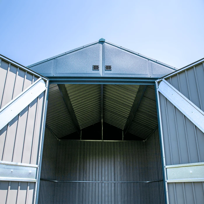 Arrow Elite Steel Storage Shed, 12x12, Blue Grey 15 Arrow Elite Steel Storage Shed, 12x12, Blue Grey - Image 13