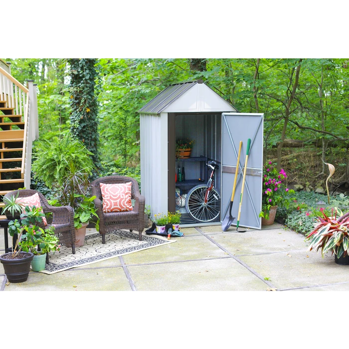 Designer™ Series Metro Steel Storage Shed, 4 Ft. X 6 Ft. 6 Designer™ Series Metro Steel Storage Shed, 4 Ft. X 6 Ft. - Image 4