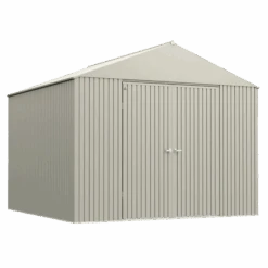 Arrow Elite Steel Storage Shed, 14x14, Cool Grey