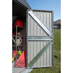 Arrow Elite Steel Storage Shed, 10x8, Anthracite -Shelterlogic eg86an detail image 04