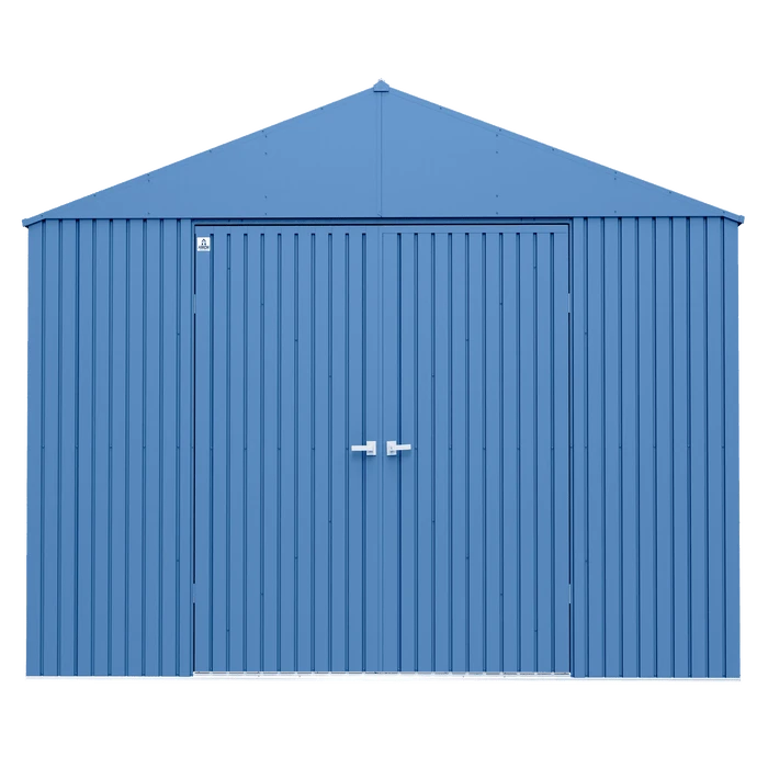 Arrow Elite Steel Storage Shed, 14x14, Blue Grey 4 Arrow Elite Steel Storage Shed, 14x14, Blue Grey - Image 2