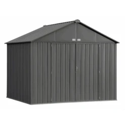 EZEE Shed® Steel Storage Shed, 10 Ft. X 8 Ft. Charcoal