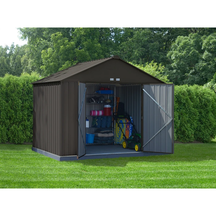 EZEE Shed® Steel Storage Shed, 10 Ft. X 8 Ft. Charcoal 4 EZEE Shed® Steel Storage Shed, 10 Ft. X 8 Ft. Charcoal - Image 2