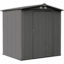 EZEE Shed® Steel Storage Shed, 6 Ft. X 5 Ft. Charcoal