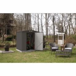 EZEE Shed® Steel Storage Shed, 6 Ft. X 5 Ft. Charcoal 11 EZEE Shed® Steel Storage Shed, 6 Ft. X 5 Ft. Charcoal -Shelterlogic ez6565lvcc 2