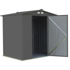 EZEE Shed® Steel Storage Shed, 6 Ft. X 5 Ft. Charcoal 12 EZEE Shed® Steel Storage Shed, 6 Ft. X 5 Ft. Charcoal -Shelterlogic ez6565lvcc 3