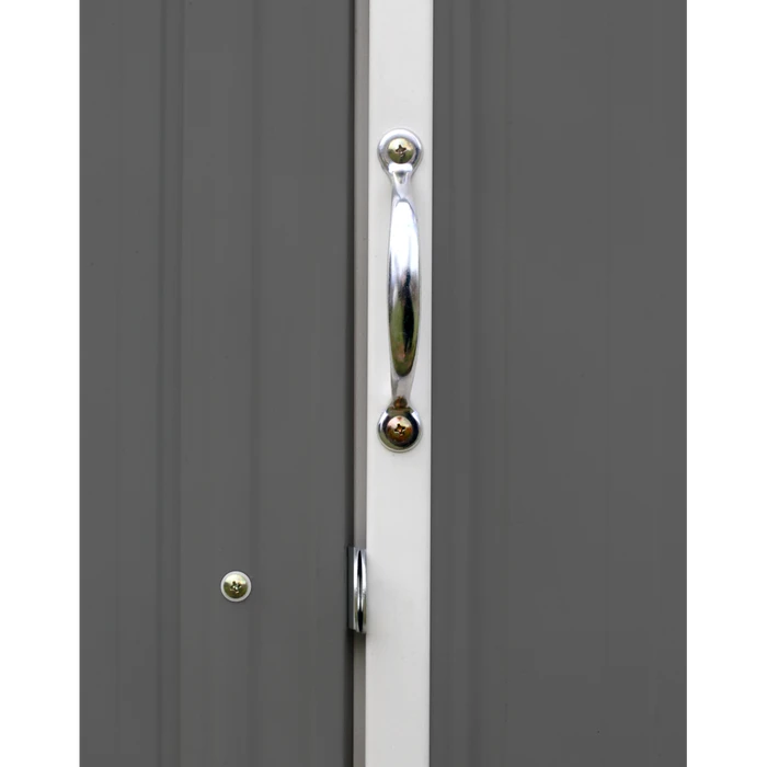 EZEE Shed® Steel Storage Shed, 6 Ft. X 5 Ft. Charcoal With Cream Trim 8 EZEE Shed® Steel Storage Shed, 6 Ft. X 5 Ft. Charcoal With Cream Trim - Image 6