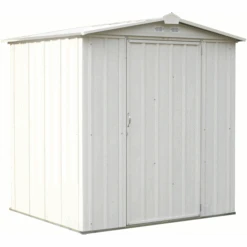 EZEE Shed® Steel Storage Shed, 6 Ft. X 5 Ft. Cream