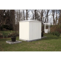 EZEE Shed® Steel Storage Shed, 6 Ft. X 5 Ft. Cream 12 EZEE Shed® Steel Storage Shed, 6 Ft. X 5 Ft. Cream -Shelterlogic ez6565lvcr 1