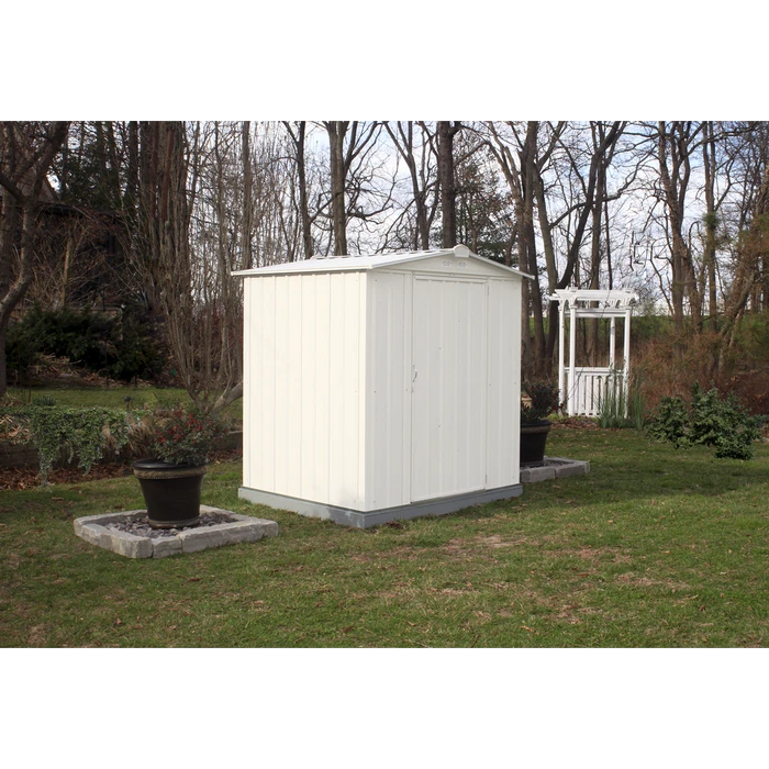EZEE Shed® Steel Storage Shed, 6 Ft. X 5 Ft. Cream 4 EZEE Shed® Steel Storage Shed, 6 Ft. X 5 Ft. Cream - Image 2