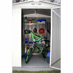 EZEE Shed® Steel Storage Shed, 6 Ft. X 5 Ft. Cream 14 EZEE Shed® Steel Storage Shed, 6 Ft. X 5 Ft. Cream -Shelterlogic ez6565lvcr 3