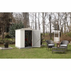 EZEE Shed® Steel Storage Shed, 6 Ft. X 5 Ft. Cream 15 EZEE Shed® Steel Storage Shed, 6 Ft. X 5 Ft. Cream -Shelterlogic ez6565lvcr 4