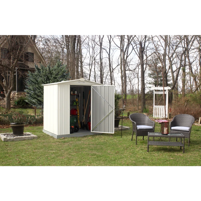 EZEE Shed® Steel Storage Shed, 6 Ft. X 5 Ft. Cream 7 EZEE Shed® Steel Storage Shed, 6 Ft. X 5 Ft. Cream - Image 5