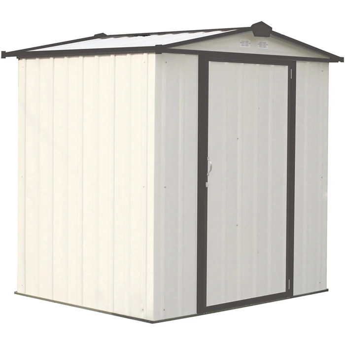 EZEE Shed® Steel Storage Shed, 6 Ft. X 5 Ft. Cream With Charcoal Trim 3 EZEE Shed® Steel Storage Shed, 6 Ft. X 5 Ft. Cream With Charcoal Trim