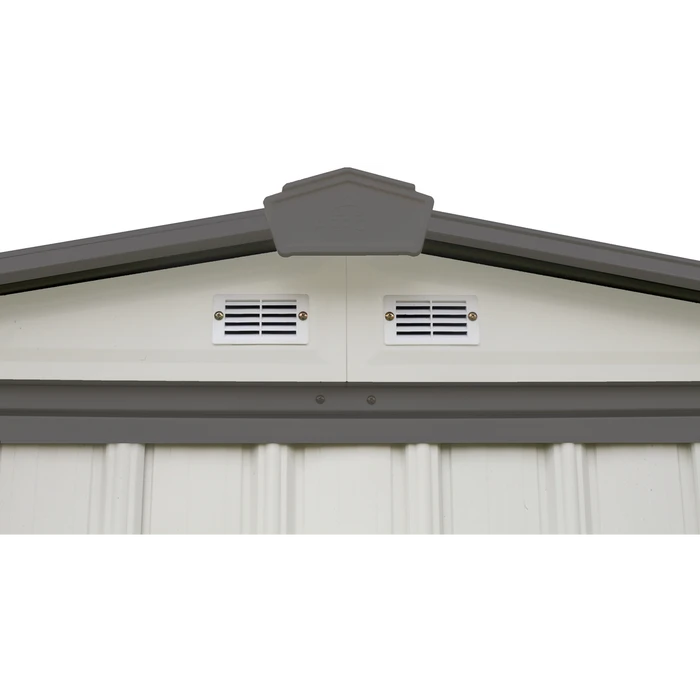 EZEE Shed® Steel Storage Shed, 6 Ft. X 5 Ft. Cream With Charcoal Trim 8 EZEE Shed® Steel Storage Shed, 6 Ft. X 5 Ft. Cream With Charcoal Trim - Image 6