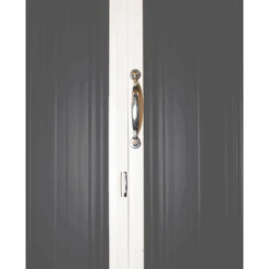 EZEE Shed® Steel Storage Shed, 8 Ft. X 7 Ft. Charcoal With Cream Trim -Shelterlogic ez8772hvcccr 8