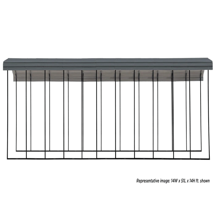 Arrow RV Carport, 14 Ft. X 82 Ft. X 14 Ft. Charcoal 4 Arrow RV Carport, 14 Ft. X 82 Ft. X 14 Ft. Charcoal - Image 2