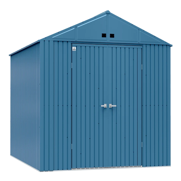 Arrow Elite Steel Storage Shed, 10x12, Blue Grey 3 Arrow Elite Steel Storage Shed, 10x12, Blue Grey