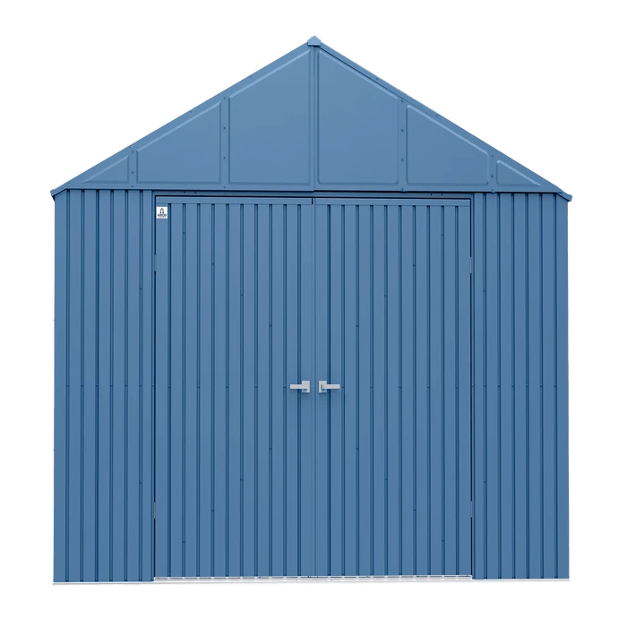 Arrow Elite Steel Storage Shed, 12x12, Blue Grey 4 Arrow Elite Steel Storage Shed, 12x12, Blue Grey - Image 2