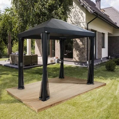 Sojag Monteserra 10 Ft. X 12 Ft. Gazebo, Black 10 Sojag Monteserra 10 Ft. X 12 Ft. Gazebo, Black - Image 8