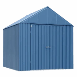Arrow Elite Steel Storage Shed, 12x12, Blue Grey