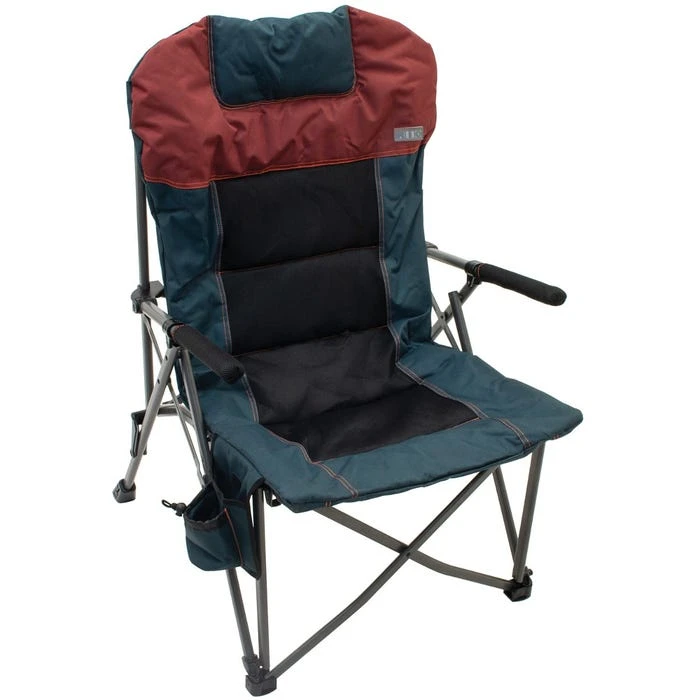 Camp & Go Deluxe Hard Arm Quad Chair - Oxblood/Navy 3 Camp & Go Deluxe Hard Arm Quad Chair - Oxblood/Navy