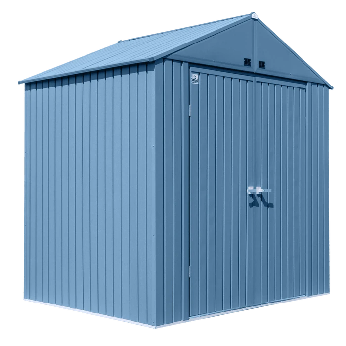 Arrow Elite Shed 8x6 Ft. Blue-Grey Metal Shed 3 Arrow Elite Shed 8x6 Ft. Blue-Grey Metal Shed