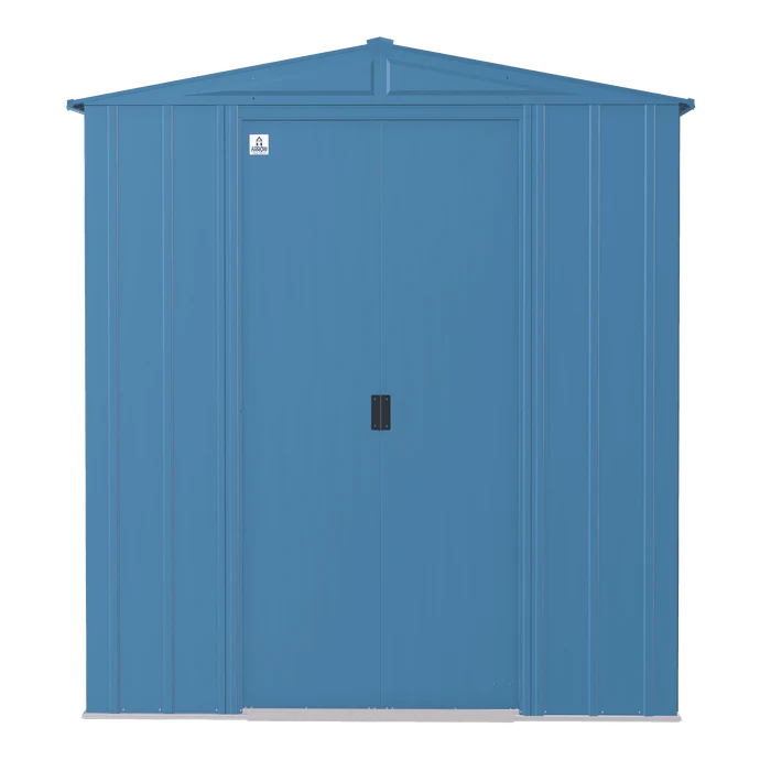 Arrow Classic Steel Storage Shed, 8X7, Blue Grey 4 Arrow Classic Steel Storage Shed, 8X7, Blue Grey - Image 2