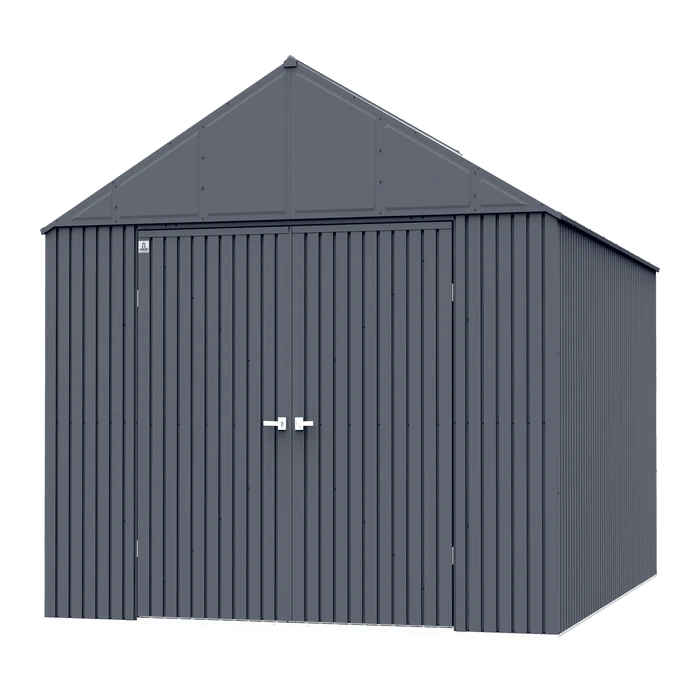 Arrow Elite Steel Storage Shed, 12x16, Anthracite 5 Arrow Elite Steel Storage Shed, 12x16, Anthracite - Image 3