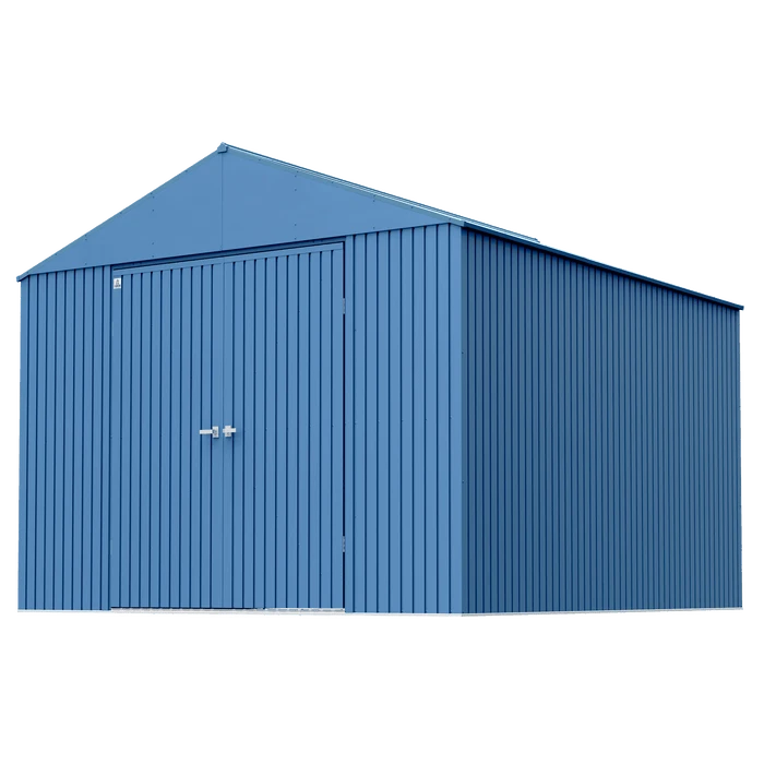 Arrow Elite Steel Storage Shed, 14x16, Blue Grey 5 Arrow Elite Steel Storage Shed, 14x16, Blue Grey - Image 3