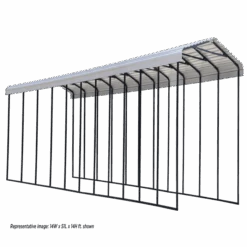 ShelterLogic Arrow RV Carport, 14 Ft. X 69 Ft. X 14 Ft. Eggshell