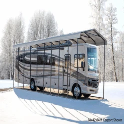Arrow RV Carport, 14 Ft. X 20 Ft. X 14 Ft. Eggshell 36 Arrow RV Carport, 14 Ft. X 20 Ft. X 14 Ft. Eggshell -Shelterlogic huzm9qxq1hbjtriywezi